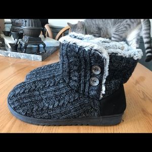 Gray slipper boots